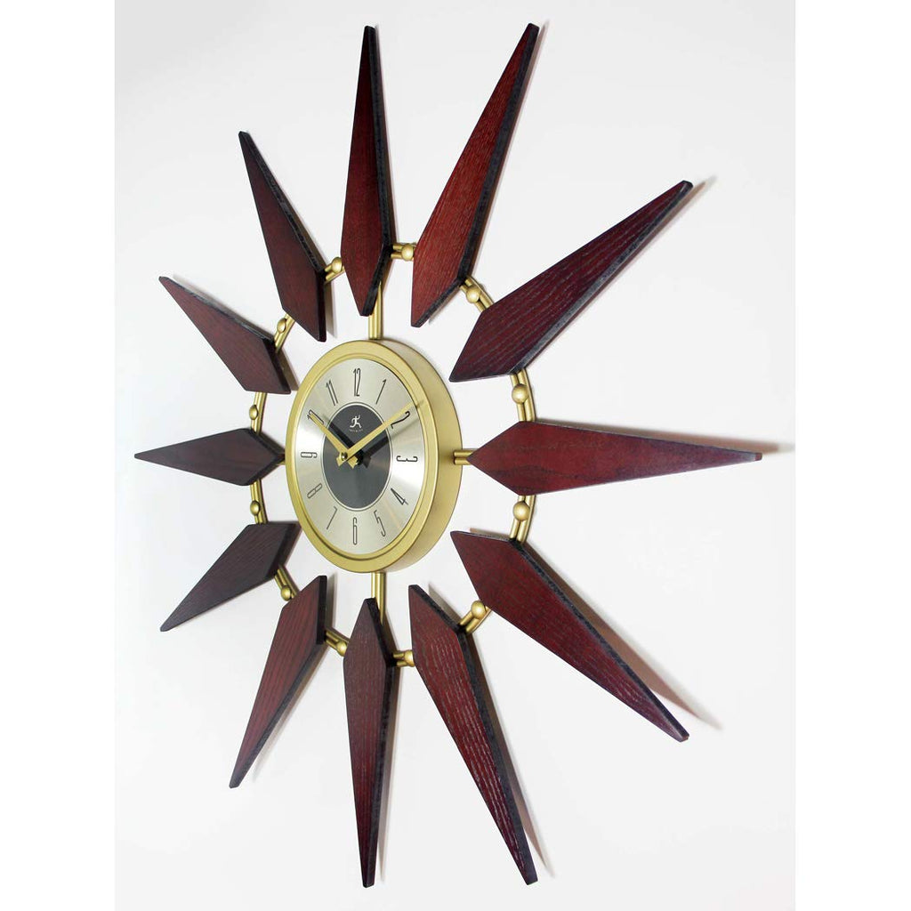 Inspired Nelson Style Orion Starburst Wall Clock Mid Century Modern 30 inch Large Mid Century
