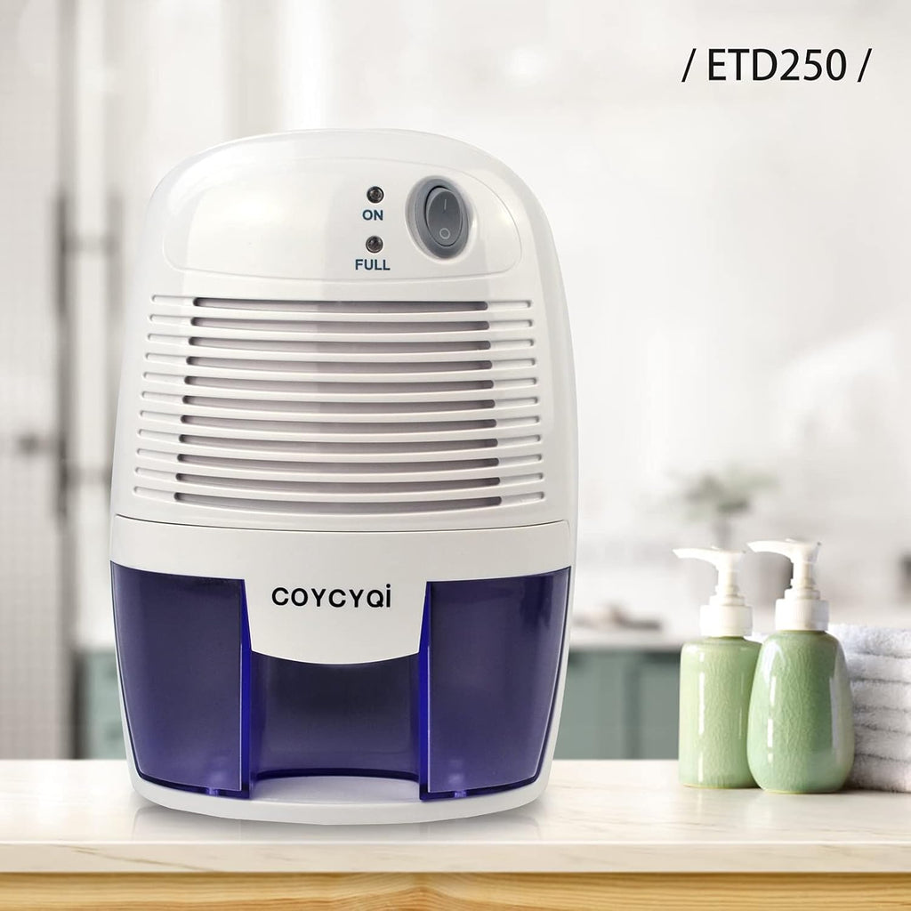 Small Dehumidifier,12V3A adapter，1200 Cubic Feet (215 sq ft) Portable Mini Dehumidifier Quiet Use for High Humidity in Home, Bathroom, Bedroom, Office, Basements, Wardrobe Closet,RV