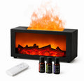 Essential Oil Diffuser, Fireplace Flame Remote Control Humidifier