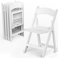 Resin Folding Chair with Vinyl Padded Seat, Capacity, 4 Pack Comfortable Chair Set for Party Wedding Events