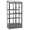 Macrout Cold Frame Greenhouse, Tall Wooden Greenhouse for Outdoor Indoor Use with Polycarbonate Panels, 3 Tier Garden