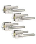 4 Pack Brushed Satin Nickel Interior Door Handles