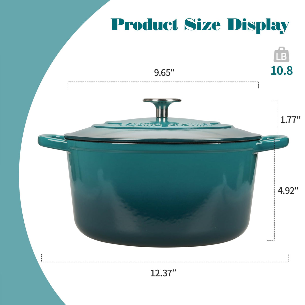 Enameled Cast Iron Dutch Oven with Sourdough Bread Baking Kit, Bread Dutch Oven with Lid, Includes Proofing Basket &