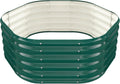 48" Diagonal,17" Tall Steel Hexagon Raised Garden Bed/ Planter Box Green | 4FT X 1.5FT,Butterfly Nut and Tool