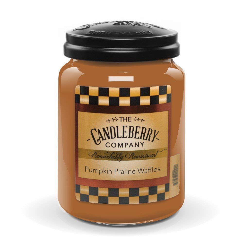 Candleberry Candles Pumpkin Praline Waffles | Strong Fragrances | Hand Poured in The USA | Highly Scented | 135 Hour
