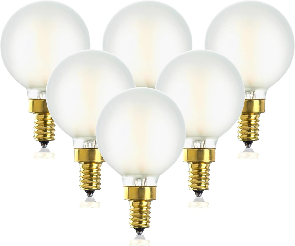 E12 Led G16.5 Bulb 4W Dimmable E12 Candelabra Bulb 40 Watt Soft White 3000K