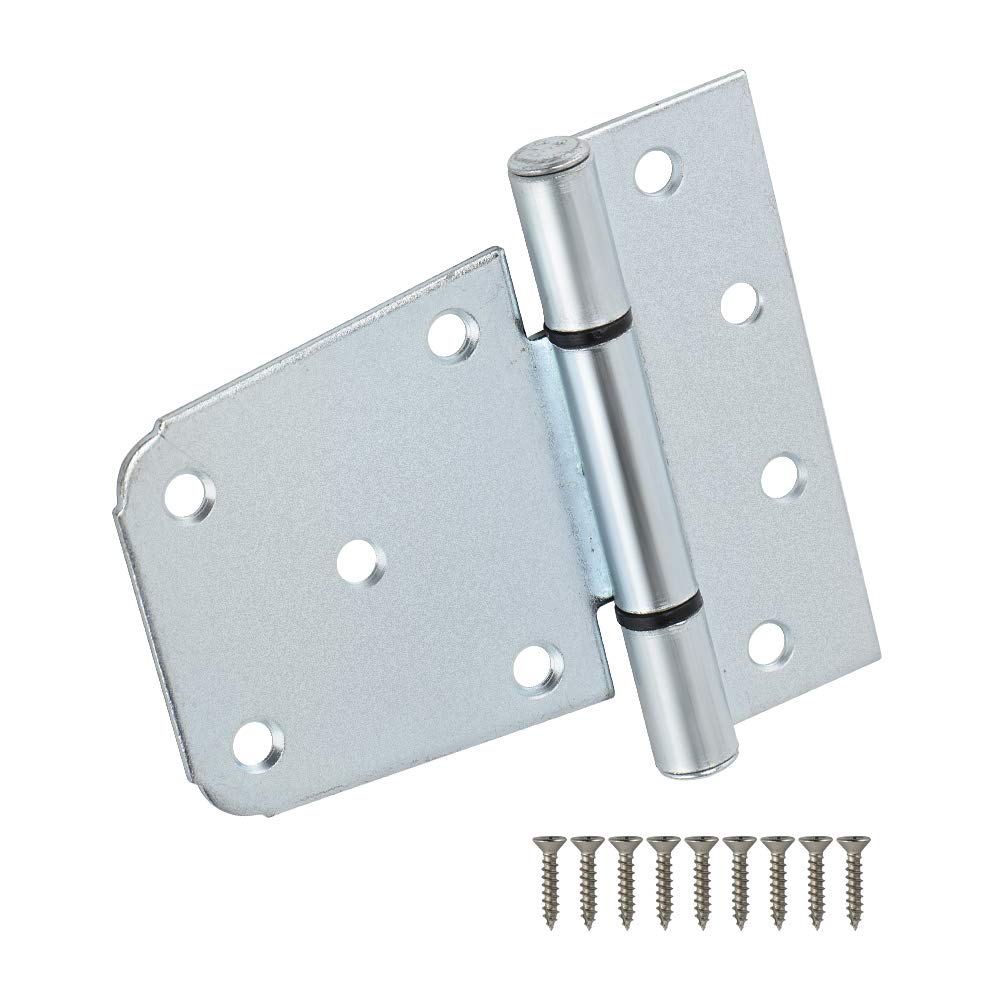 3-1/2" Heavy Duty Gate Hinges, 6 Pack T Strap Hinge, Zinc Plated