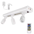 LED Track Light, Dimmable Accent Lighting with Rotatable Heads, Plug in Spotlight with Remote for Lighting up Kitchen