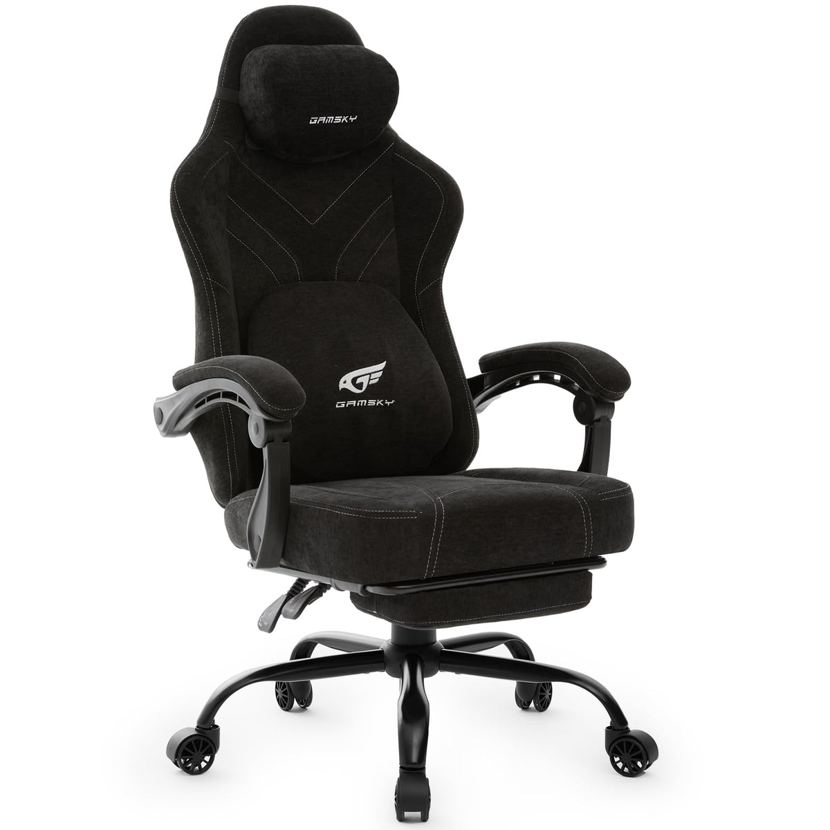 Ergonomic Gaming Chair for Adults - Comfortable Office Computer Chair with 20.5" Wide Seat, Adjustable Video Game