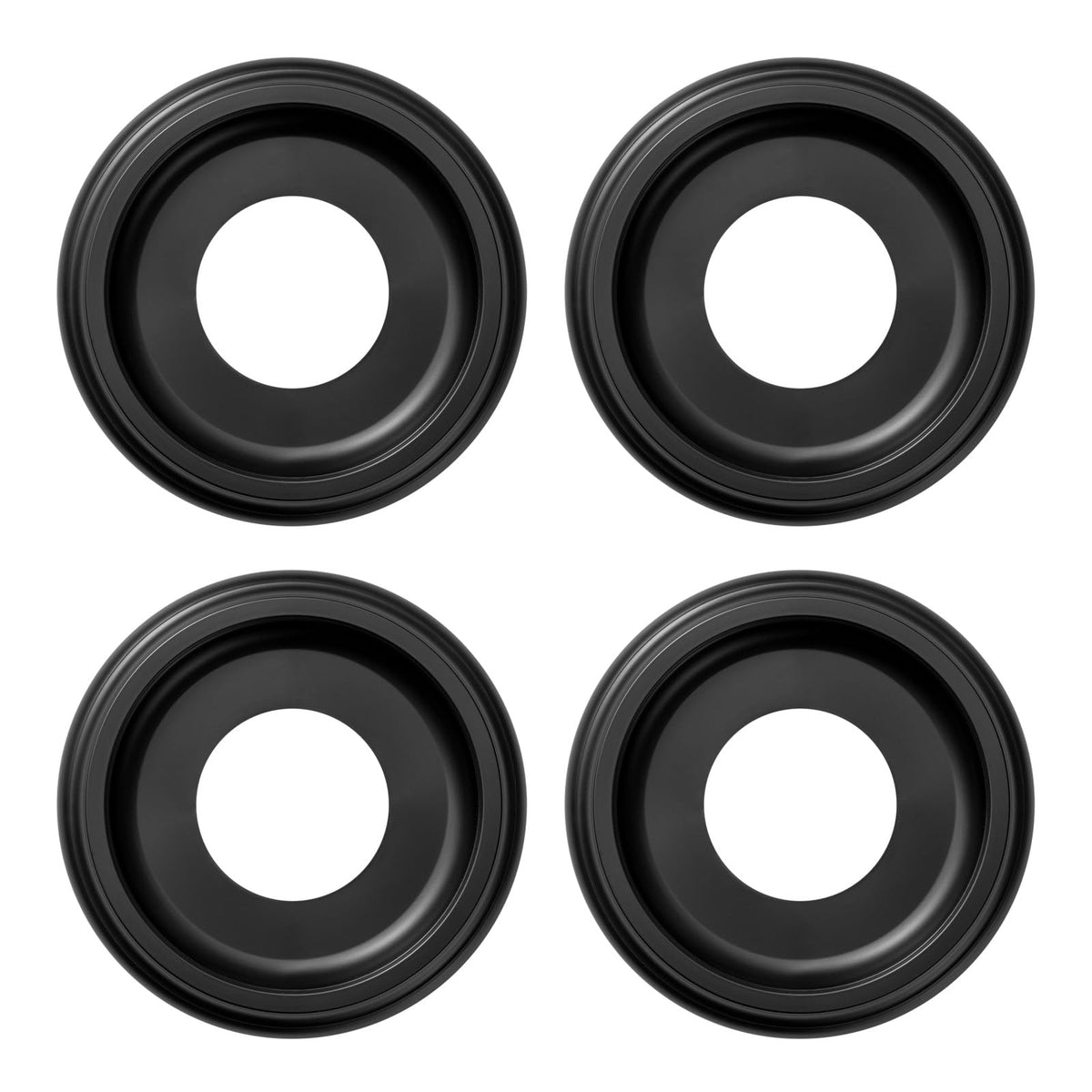 4 Pack Black Molded Nylon Ceiling Medallion for Light Fixtures