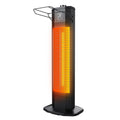 Outdoor Electric Patio Heater, 27-inch Infrared Tower Heater with 1200W Instant Heating, IPX5 Waterproof, Tip-Over &