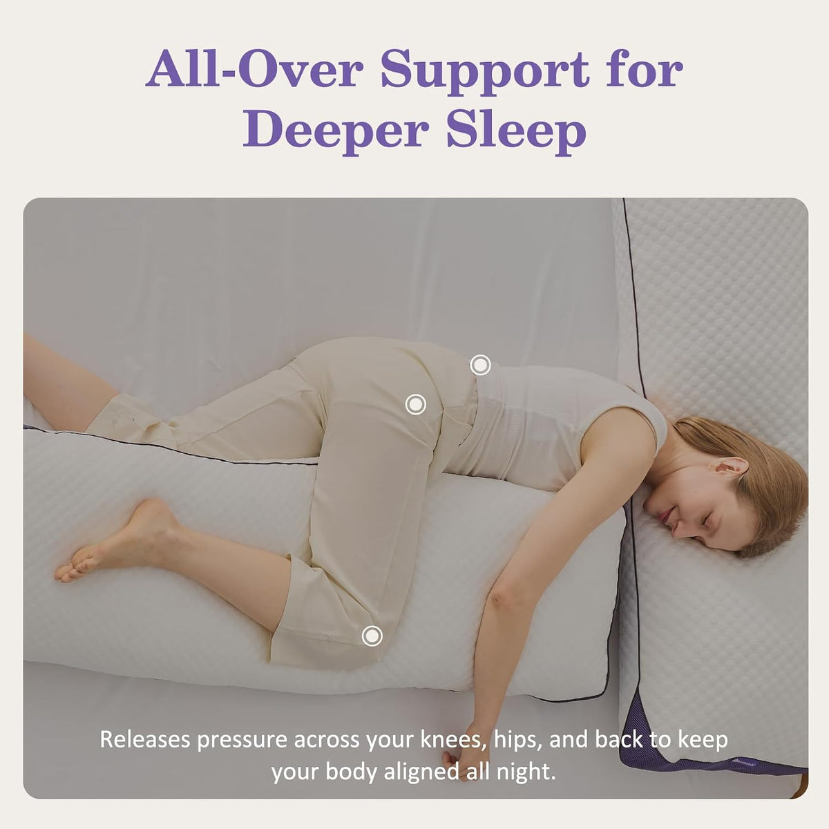 Cooling Adjustable Shredded Memory Foam Body Pillow, 20x52, 1 Pack | Adjustable fill and a cooling washable cover