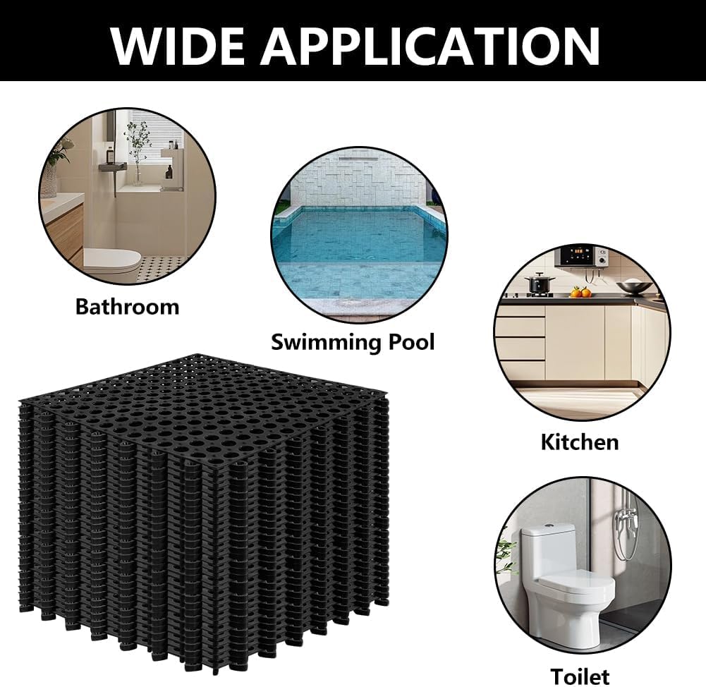 15 Pack Garage Floor Tiles, 12x12 Inch Interlocking Drainage Tiles