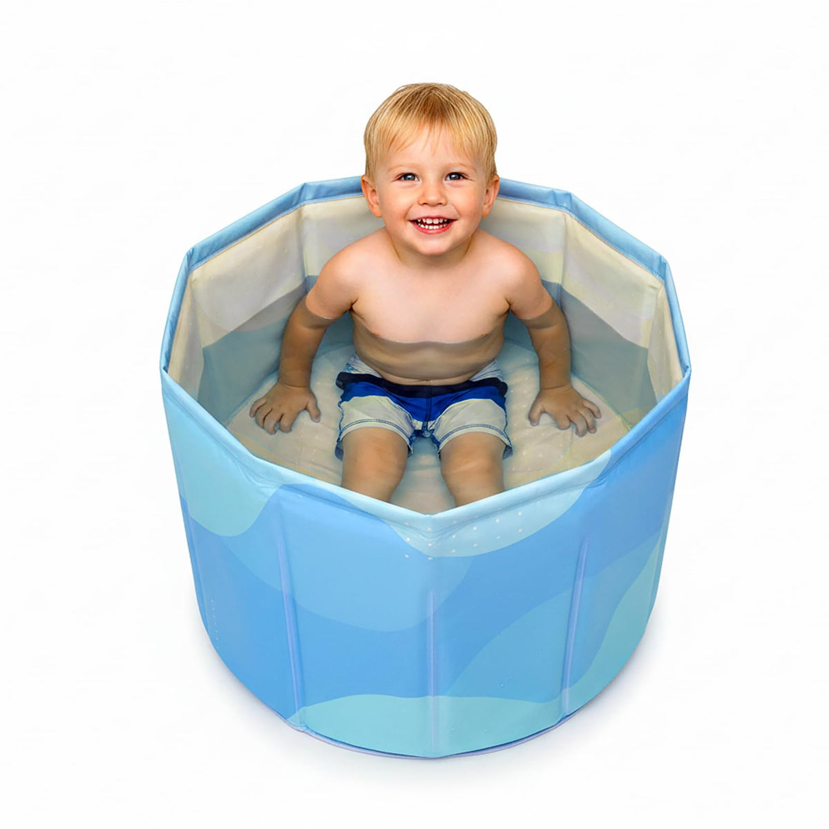Upgraded Portable Bath Tub for Toddlers - Foldable Deep Soak Bathtub for Kids, One-Second Setup, Easy Storage