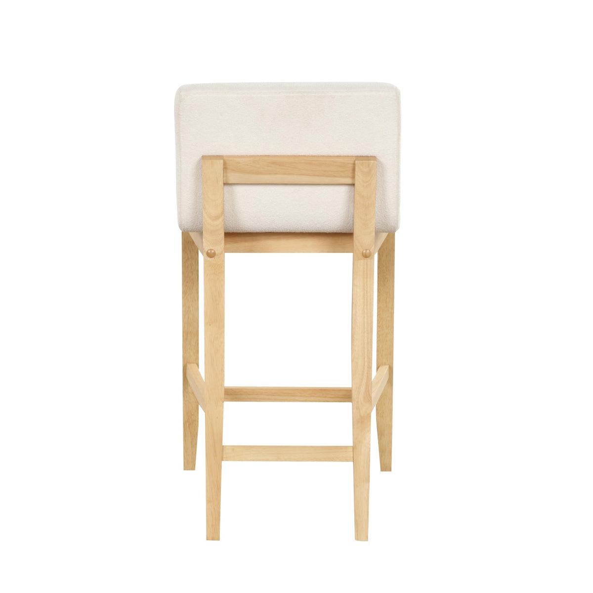 Gracie Modern Counter Height Bar Stool with Back, Counter Stool Upholstered Chair with Natural Textured Linen and