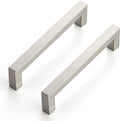 30 Pack 5 Inch Kitchen Square Cabinet Handles Brushed Nickel Drawer Pulls Hardware