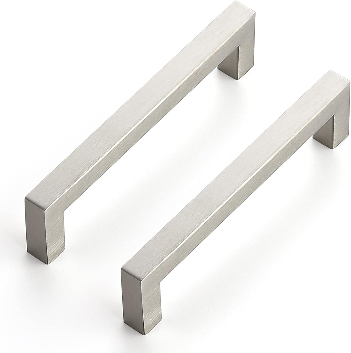 30 Pack 5 Inch Kitchen Square Cabinet Handles Brushed Nickel Drawer Pulls Hardware