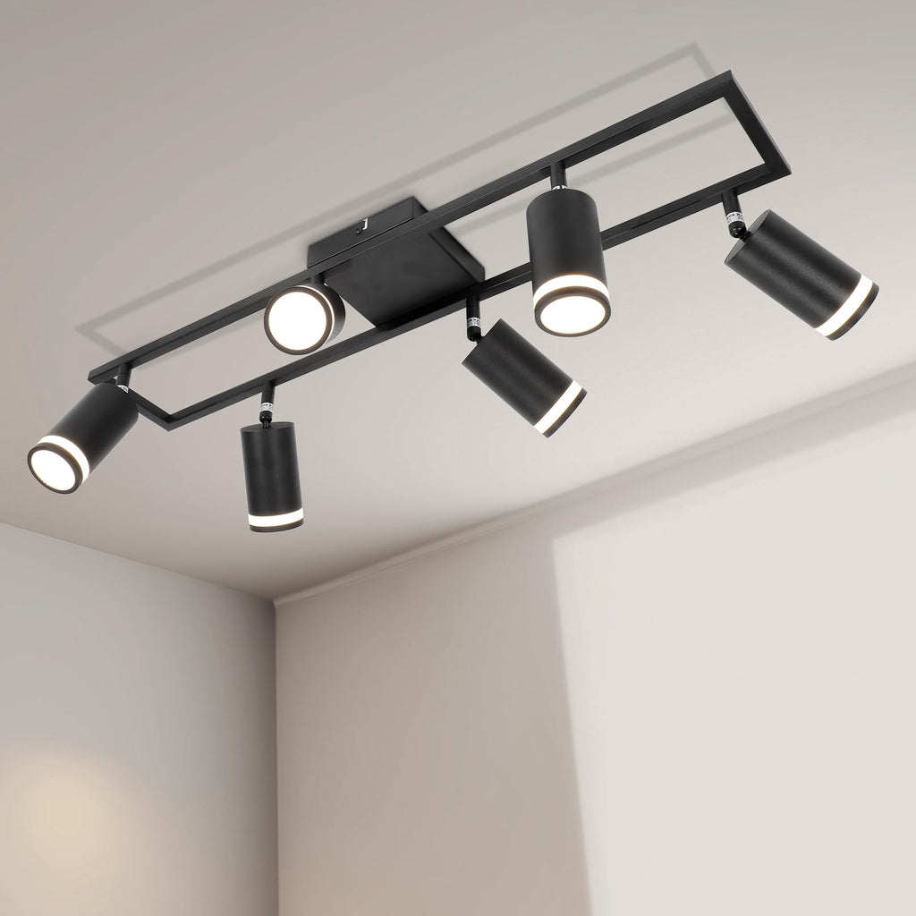 Track Lighting Fixtures Ceiling, GU10 Black Led Ceiling Spotlight