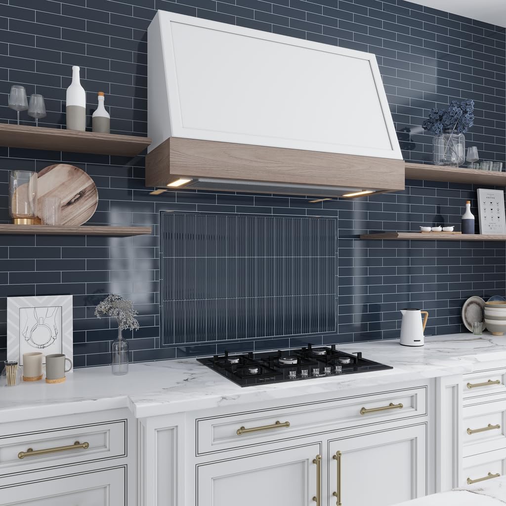 Subway Ceramic Tile Blue 2x8 Glossy 6.46 sq ft/case 60-Pack