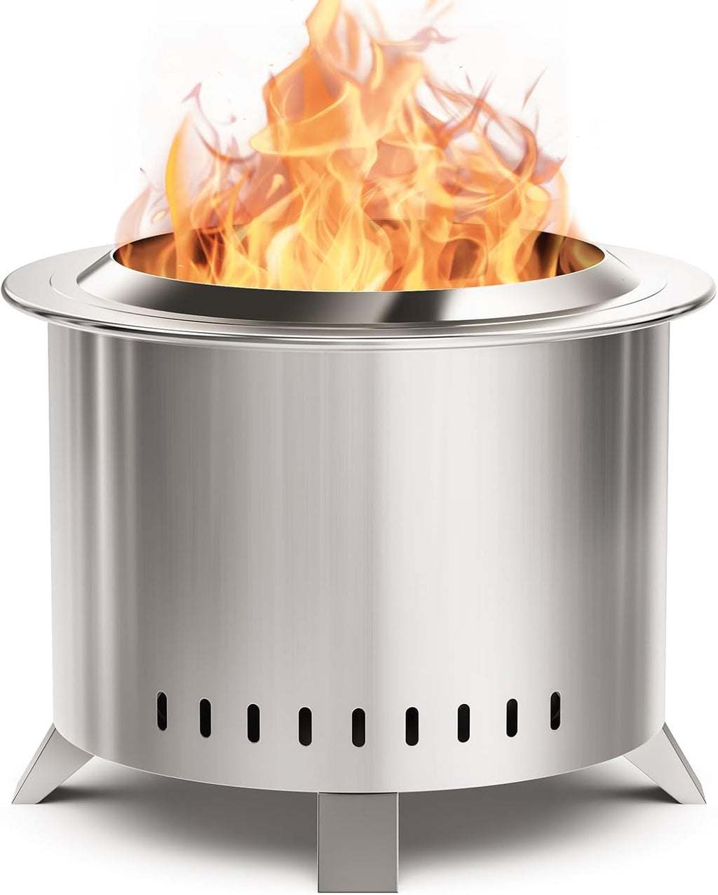 Smokeless Fire Pit,22 Inch Stainless Steel Firepit