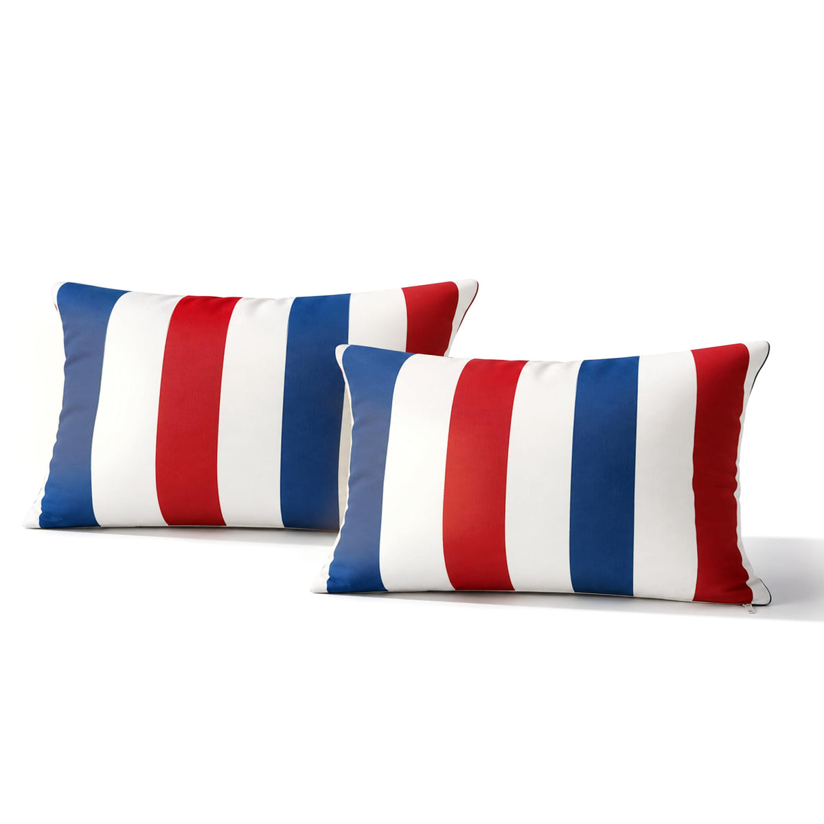Pack of 2 Outdoor Waterproof Striped Pillow Covers Decorative Throw Covers