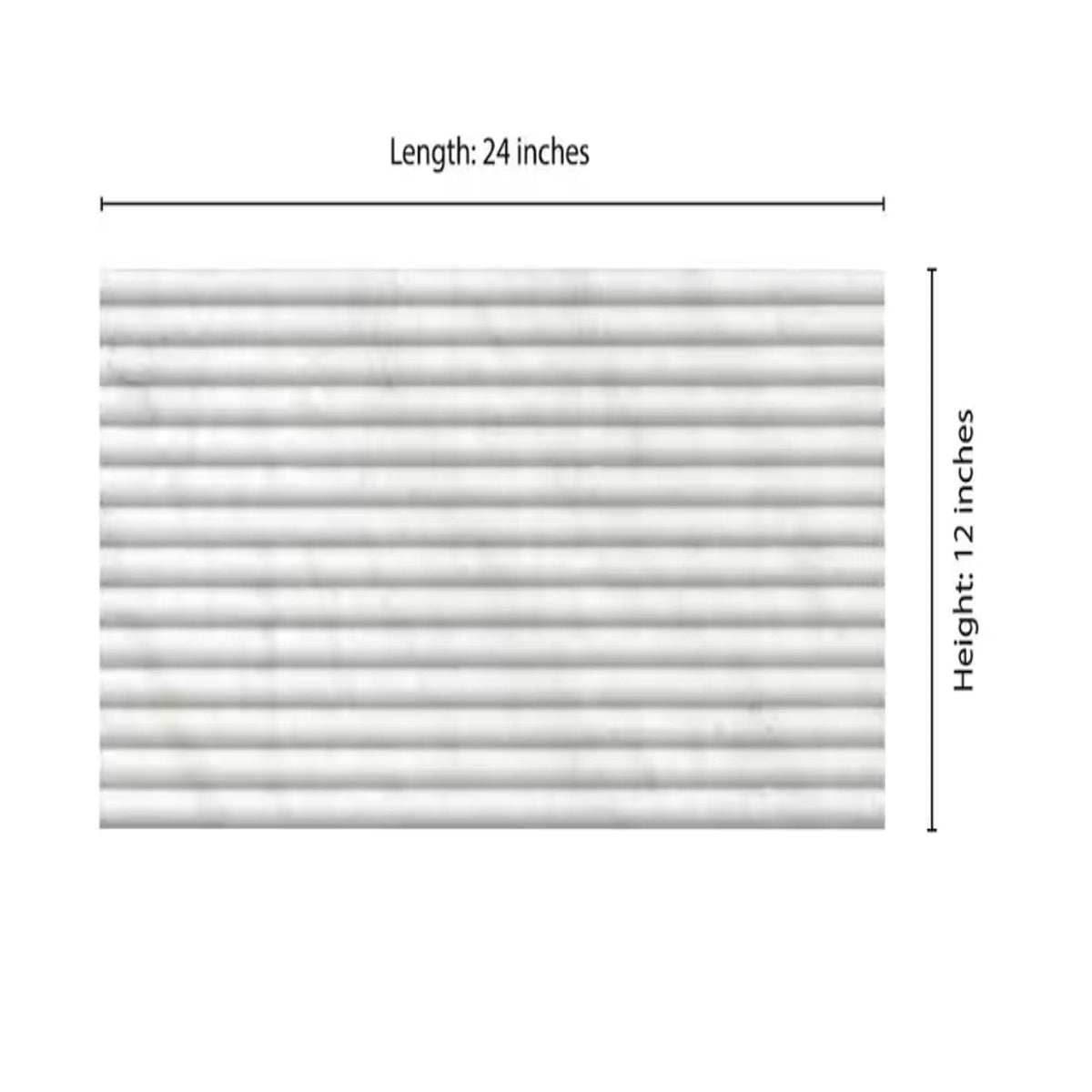 Ribbed Elegance 12x24 Honed Fluted Marble Wall Tile - Natural Stone for Shower, Fireplace, Bathroom Accent