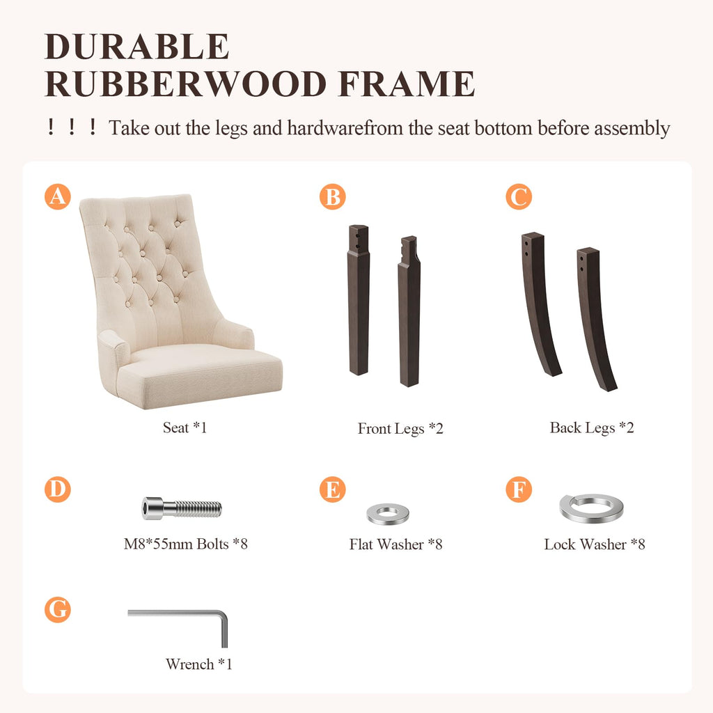 Wingback Set of 2, Beige