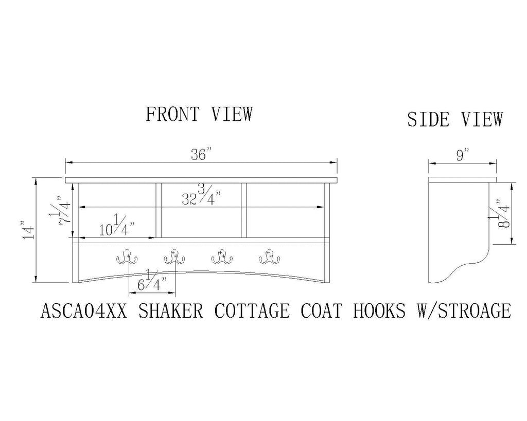 Shaker Cottage Bench, Chocolate