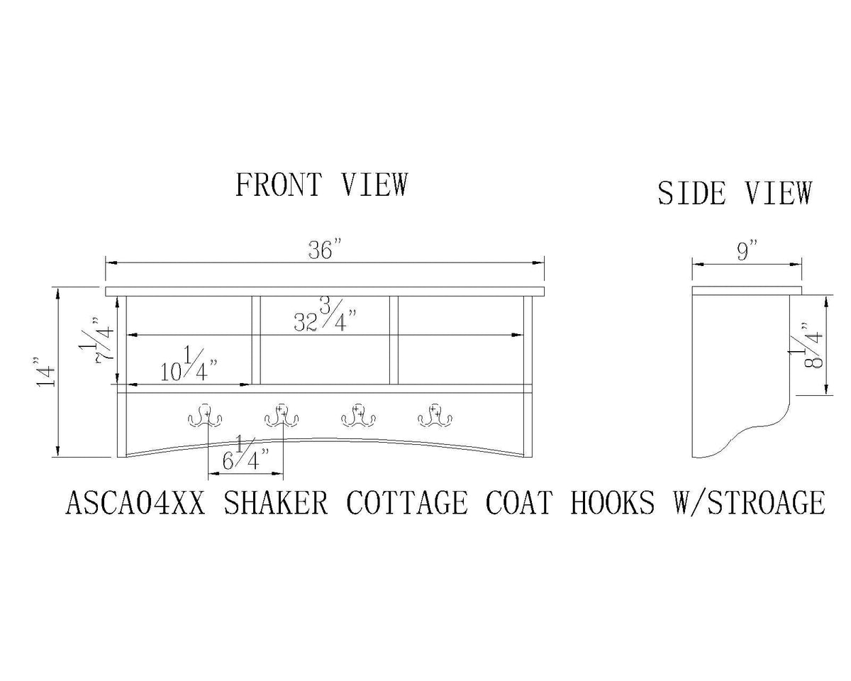 Shaker Cottage Bench, Chocolate