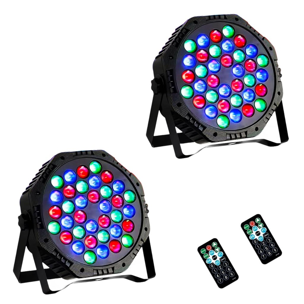 2-Pack LED Par Lights DJ Stage Light for Parties