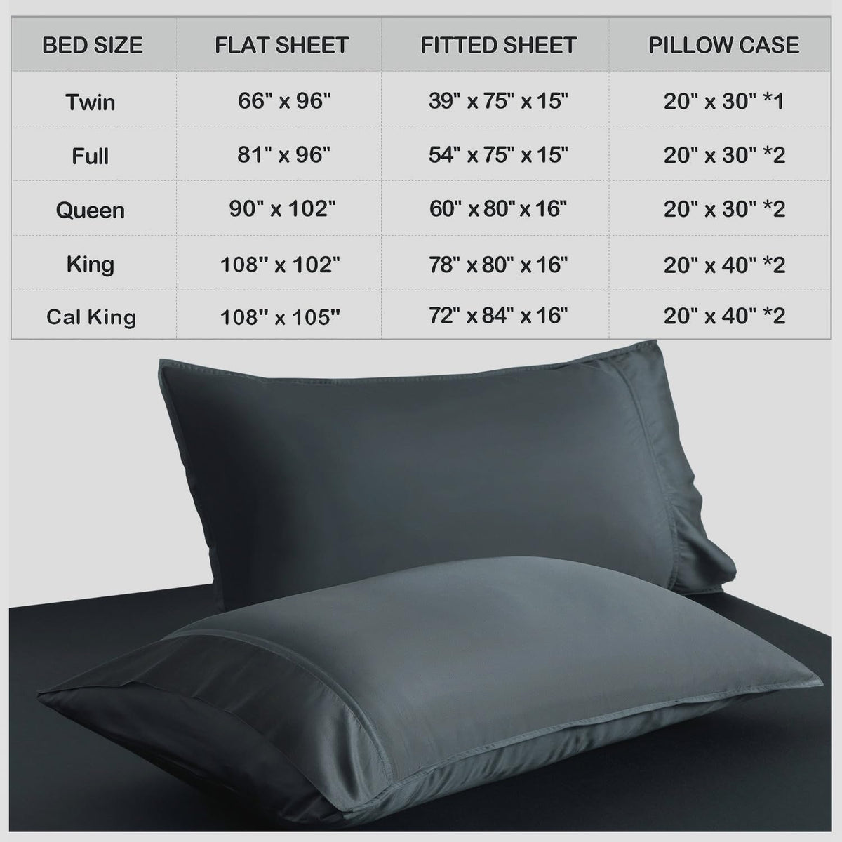100% Viscose Derived from Bamboo Sheet Set, Deep Pocket 16", 400 Thread Count Cooling Sheets for Hot