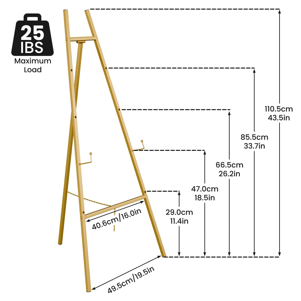 Easel Stand for Sign, Heavy Duty Easel, 4-Tier Adjustable Art Easel for Painting, Wedding Sign 2pc