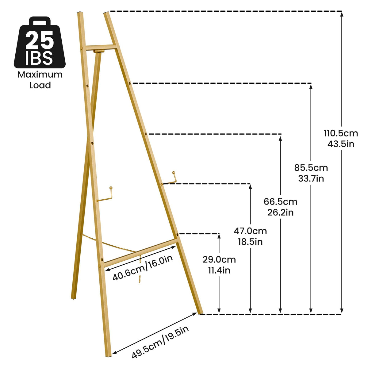 Easel Stand for Sign, Heavy Duty Easel, 4-Tier Adjustable Art Easel for Painting, Wedding Sign 2pc
