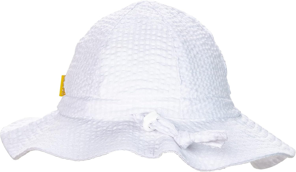 Baby & Toddler Wide Brim Sun Hats UPF 50+ Sun Protection Bucket Cap Cute Adjustable Hat in Seersucker