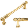 30 Pack 5 in Brushed Gold Cabinet Pulls, Gold Drawer Handles P30