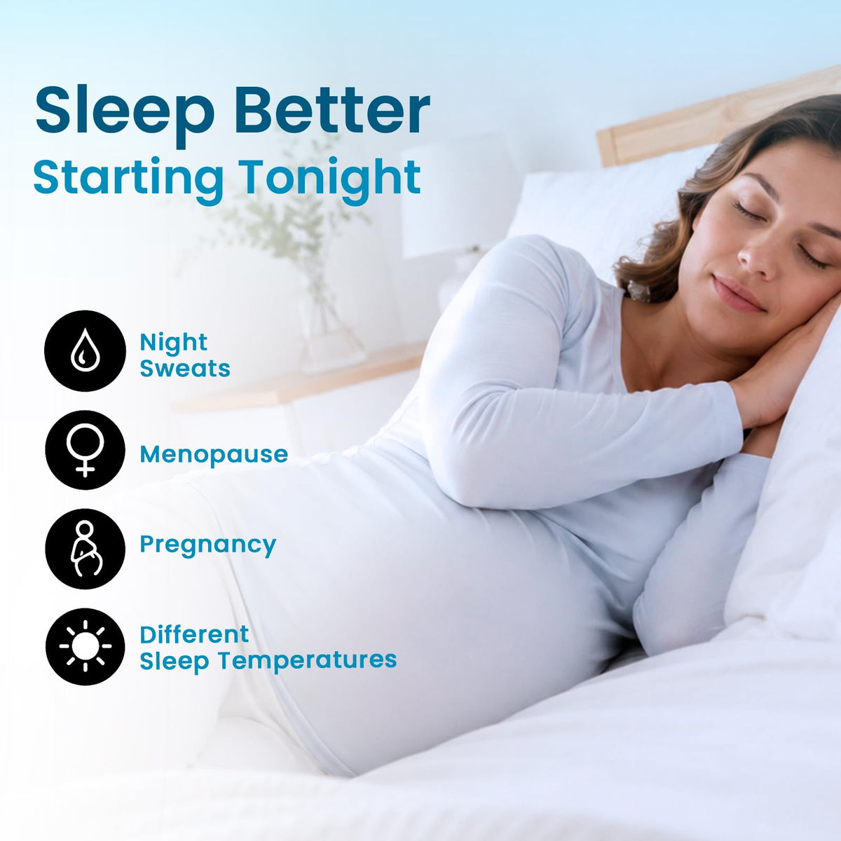 Bed Cooling System, Twin Size, Cotton Mattress Pad for Night Sweats