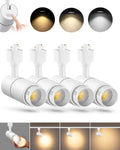 Zoomable 10W LED Track Lighting Heads H Type, White 4 Pack