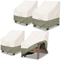 Waterproof 4 Pack Patio Adirondack Chair Cover for Outdoor Chair Size Up to 32W x 35D x 36H inch, Outdoor Lawn Patio