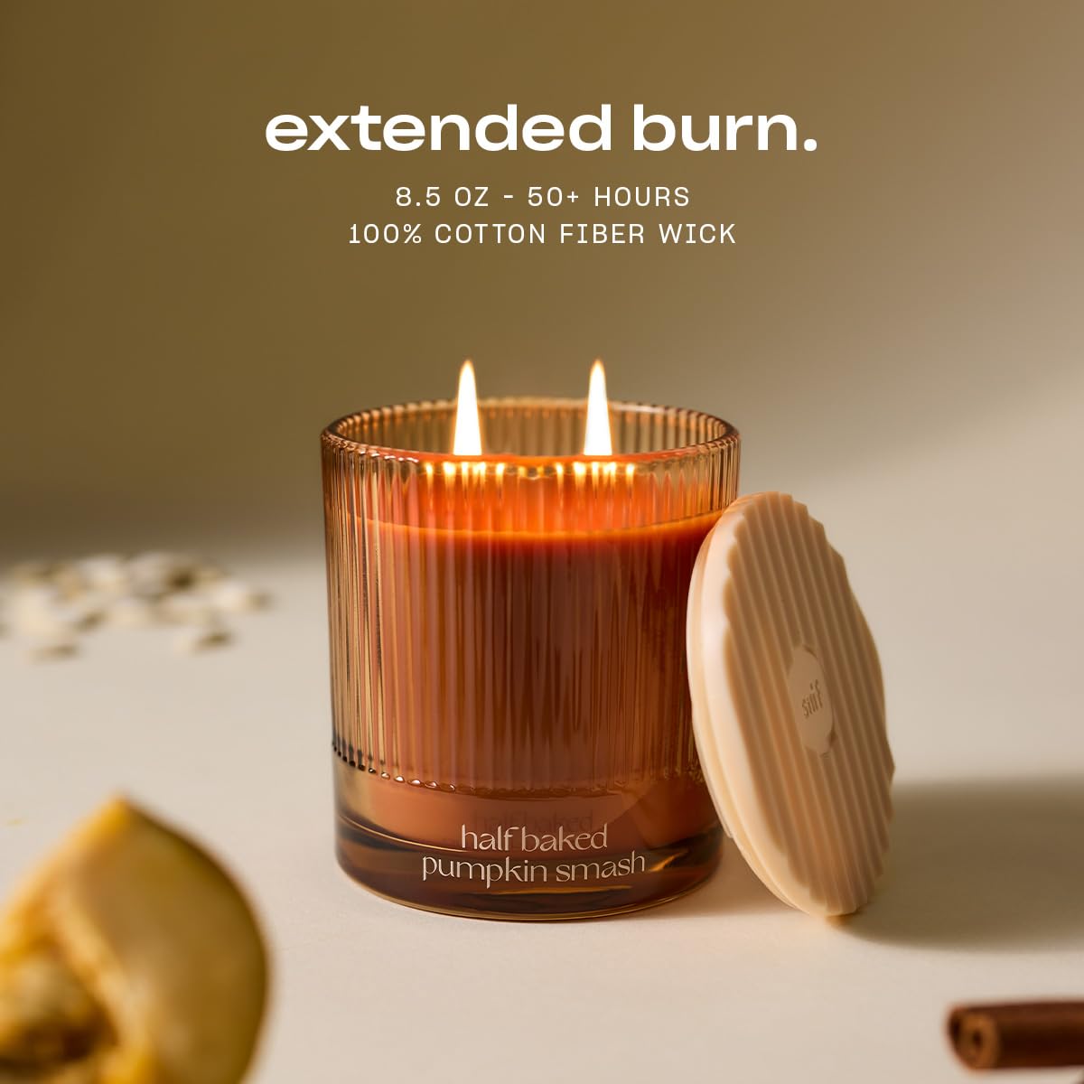 Half Baked Pumpkin Smash Non-Toxic Candle, Fall Scent, 8.5 oz