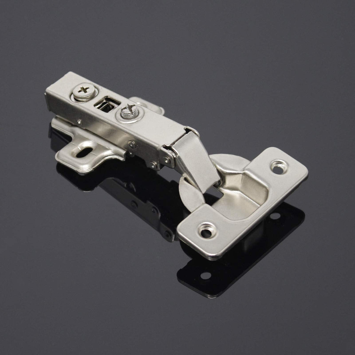 5 Pair/10 Pieces 105 Degree Soft Closing European Full Overlay Concealed Hinge with Mounting Plate