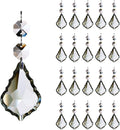 20pcs Crystal Chandelier Maple Leaf Prism Pendant Replacement Parts 50mm