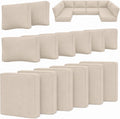 14 Piece Patio Cushion Covers Replacement, Waterproof Outdoor Furniture Covers with Reinforced Zippers and Non-Slip