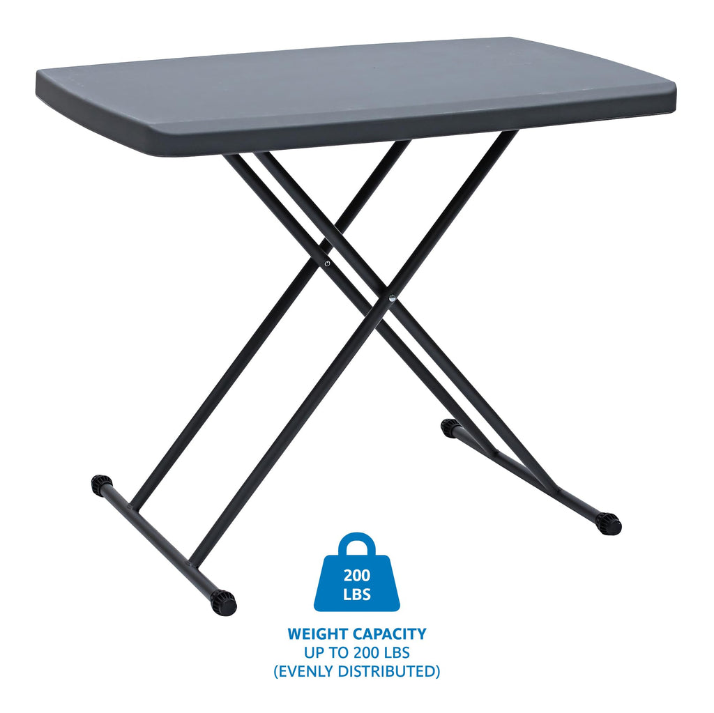IndestrucTable Classic Personal Folding Table, Charcoal, 30' x 20"