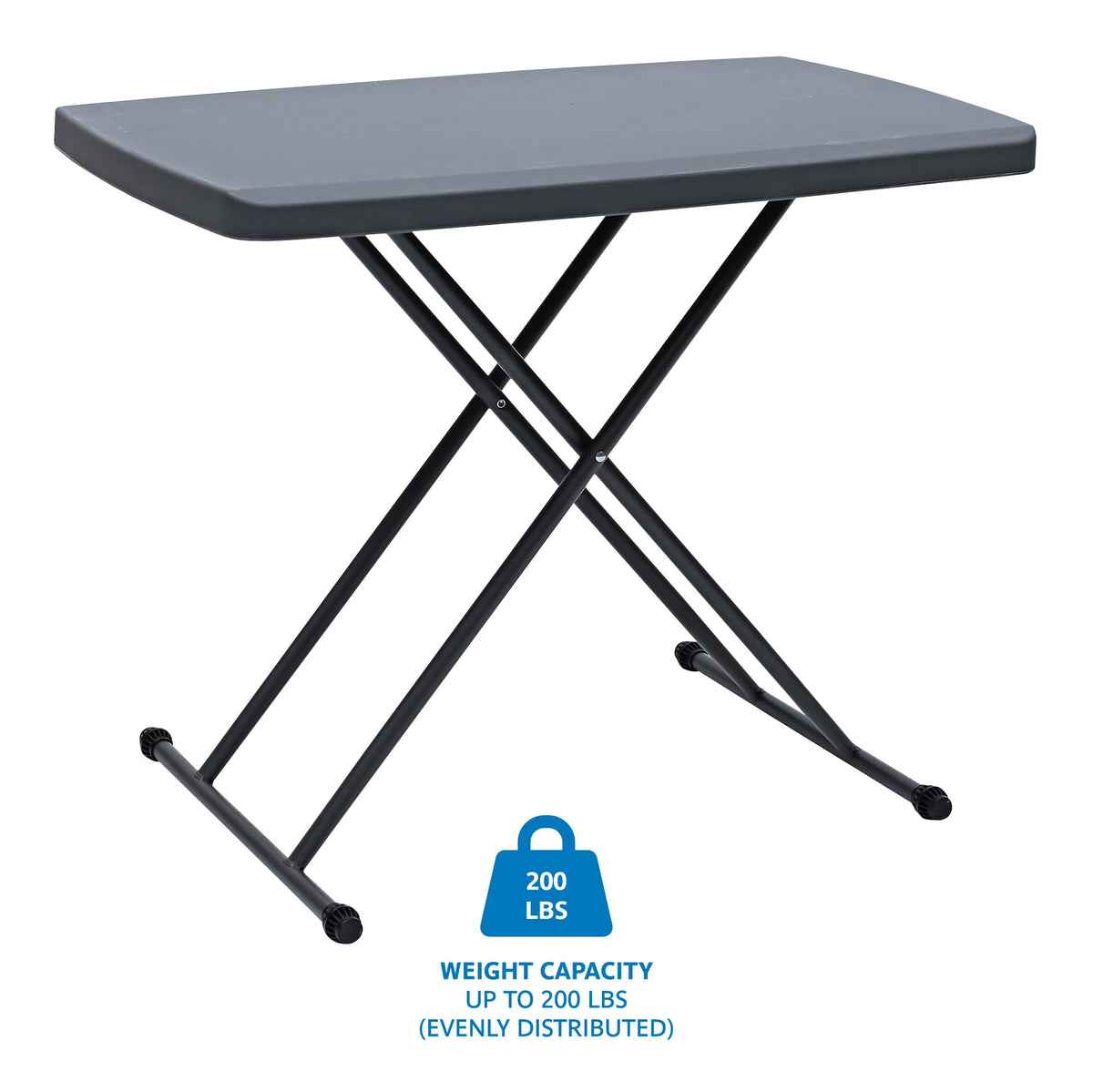 IndestrucTable Classic Personal Folding Table, Charcoal, 30' x 20"