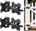 Self Closing Gate Hinges, 90 Degree Adjustable Hinges, Black, 2 Pack
