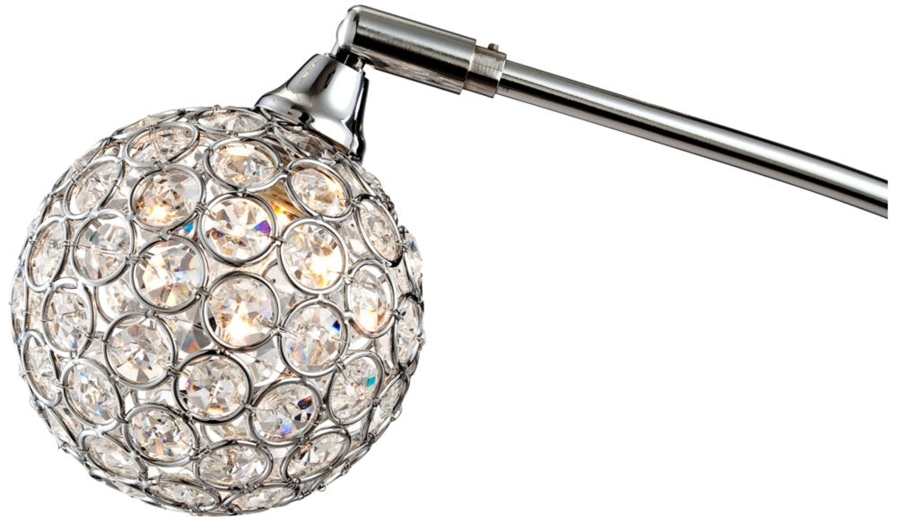 Inspired Arco Style Allegra 88" Tall Crystal Ball Arc Floor Lamp