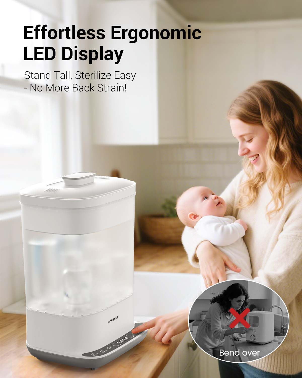 6-in-1 Baby Bottle Sterilizer and Dryer, Large Capacity