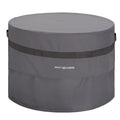 Waterproof Fire Pit Cover Round 40''d x 24''h Grey UV-Resistant Ripproof Outdoor Furniture Covers for Round Propane