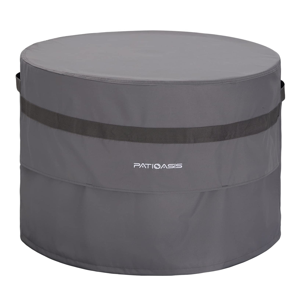 Waterproof Fire Pit Cover Round 40''d x 24''h Grey UV-Resistant Ripproof Outdoor Furniture Covers for Round Propane