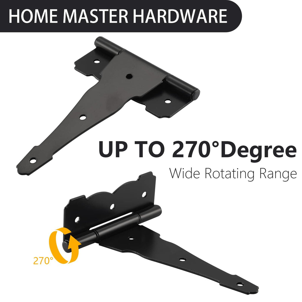 4" Heavy Duty Gate Hinges, T Strap Hinges, 10 Pack
